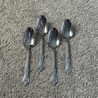 Oneida AZALEA Hostess Set of 4 Pieces Stainless Serving Flatware Large Spoons 8"