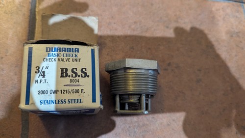 Válvula de retención Durabla BSS 8004 2000CWP 3/4" NPT NUEVA EN CAJA - Imagen 6 de 8