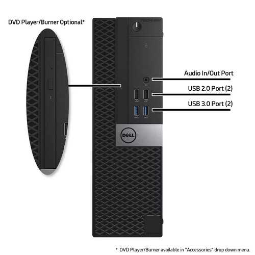 Dell 3050 Desktop Computer PC SFF I5 6500 8GB RAM 500GB HDD Windows 10 Wi-Fi DVD - Picture 4 of 5