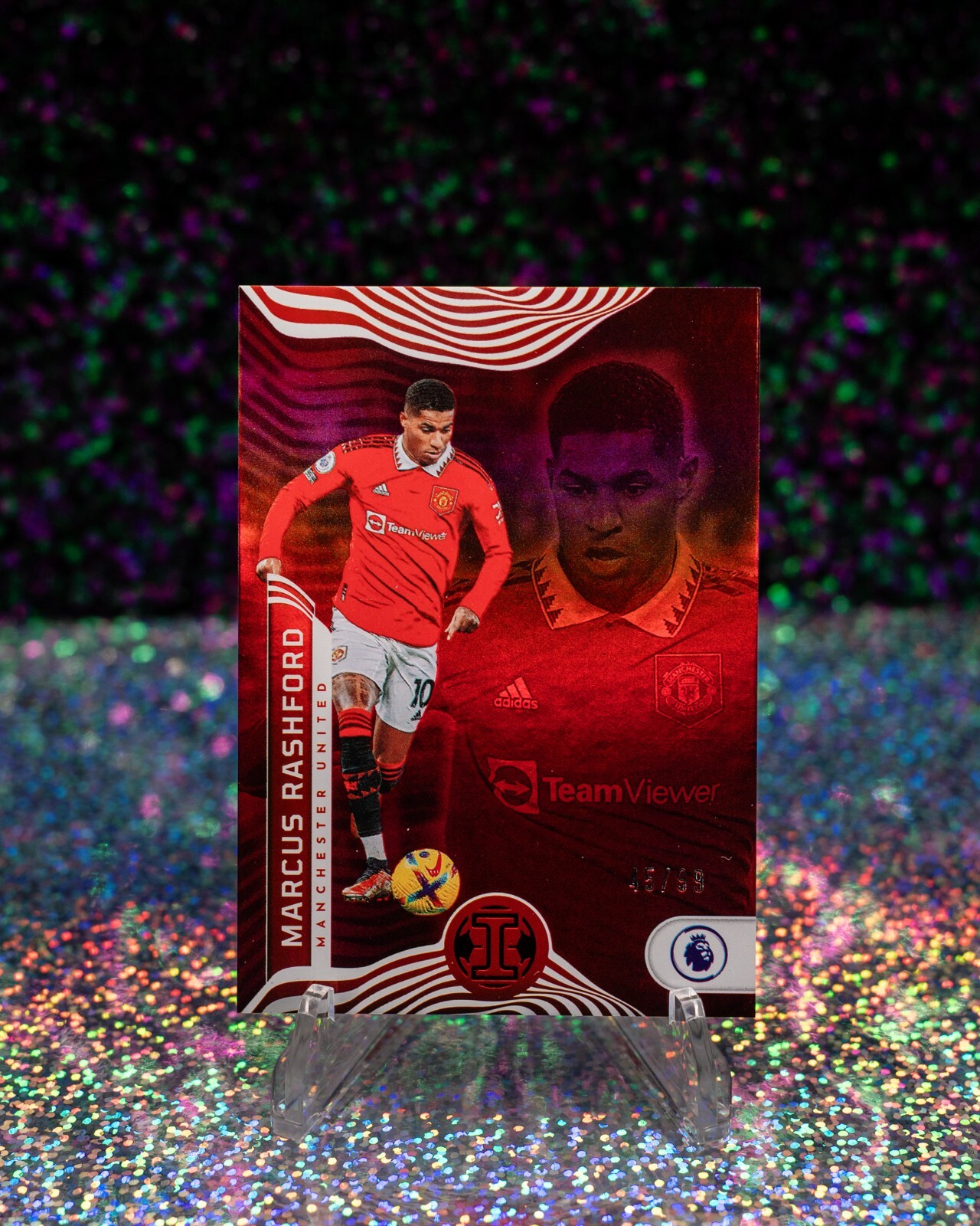 2022-23 Panini Chronicles Illusions Red Marcus Rashford /99 Manchester United