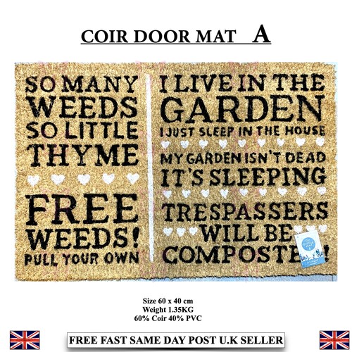 Robuste Türmatten Innen/Außen geprägt/PVC Naturkokos Antirutschmatte - Bild 4 von 38