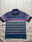 Nike Golf Polo Shirt Mens Medium Blue Short Sleeve Logo Tour Performance