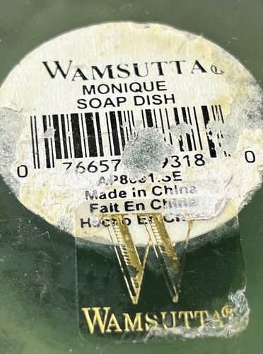 Trinket Soap Dish Wamsutta Monique Green Resin Silver Embossed 5.5” Diam X 3” T - Picture 13 of 13