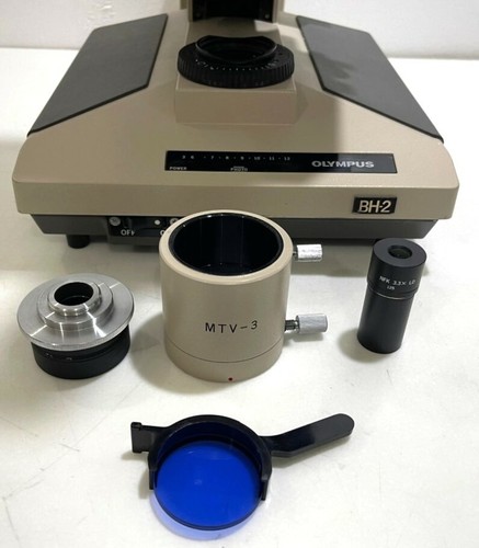 Microscopio Olympus BH-2 BHS con obiettivi SPlan 4x 10x 20x 40x FL 2, spedizione DHL - Foto 6 di 12