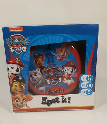 Nickelodeon Paw Patrol Spot It 5 games in 1 Matching Symbol Card Game Sealed