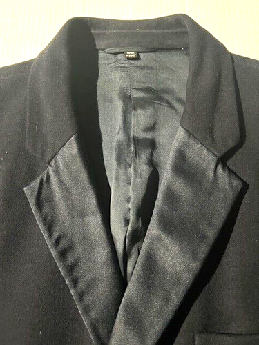 Cappotto smoking vintage HELMUT LANG archivio cotone nero pelle di talpa tg 42 52 Italia raro - Foto 22 di 24