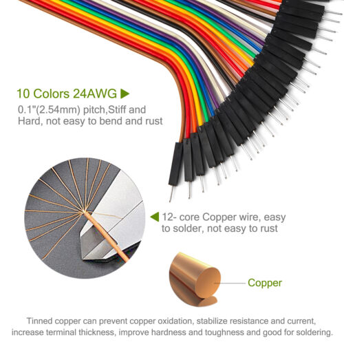 Arduino cinta de tablero de pan Dupont cable puente cables kit conector Raspberry pi - Imagen 3 de 17