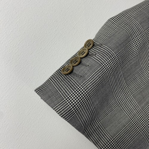 Brioni Palatino Sport Coat Grey Wool Houndstooth Check Plaid Jacket Sz 44R Italy - Picture 6 of 16
