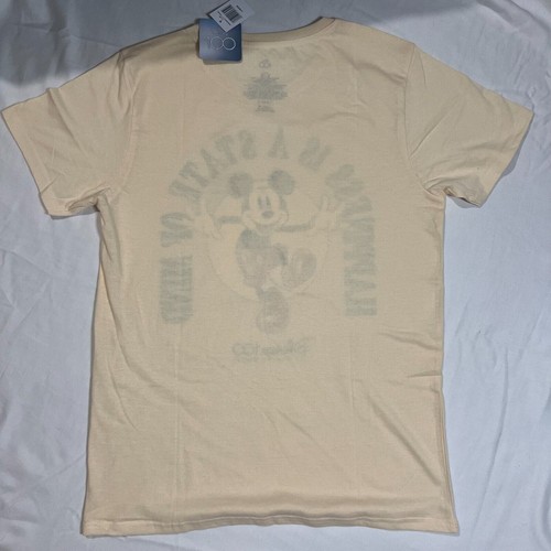 Disney Mickey Mouse yellow Tee Shirt Large Comfortable 100 Years of Wonder - Picture 22 of 24
