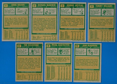 1971-72 TOPPS 71-72 NHL HOCKEY CARD & PRINT ERROR 1-132 & BOOKLET 1-24 SEE LIST - Picture 173 of 275