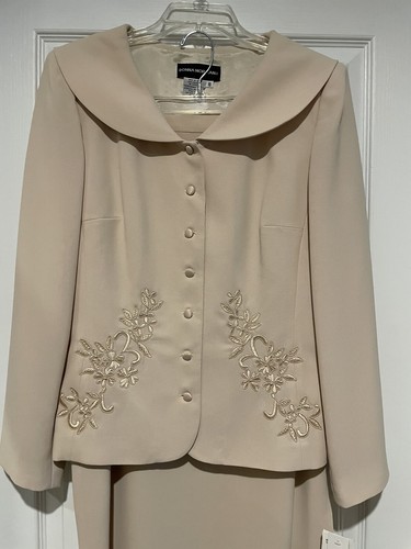 Mother Of The Bride Size 10 Vintage Beige - Picture 7 of 10