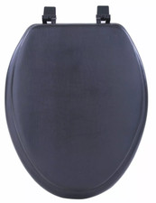 Black Soft Padded Toilet Seat Cushioned Elongated Cover Premium Bathroom Comfort