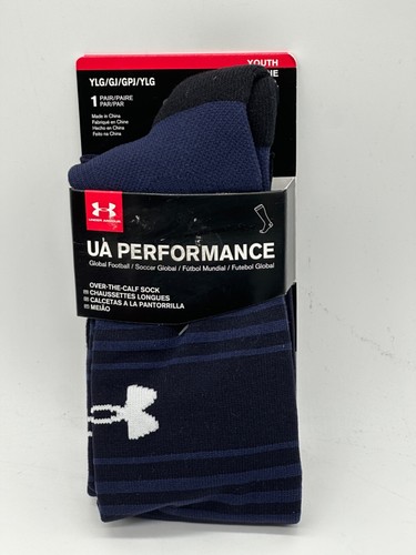 ONE PAIR UNDER ARMOUR UA PERFORMANCE SOCCER YOUTH OVER THE CALF SOCKS LARGE 1-4 - Picture 16 of 24