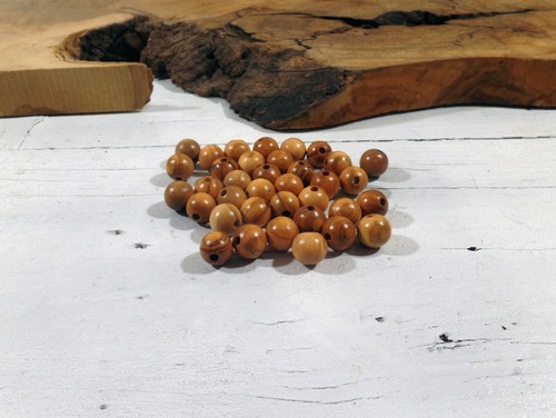 Cuentas de madera de olivo 10mm redondas para rosarios o collares de olivo A - Imagen 3 de 4