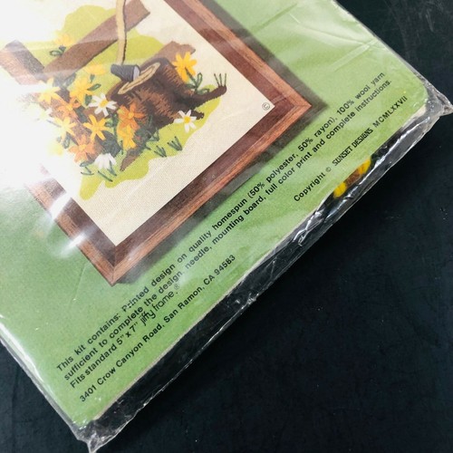 Kit de bordado de tocón de costura de árbol de colección Sunset Designs sellado 1977 - Imagen 3 de 3