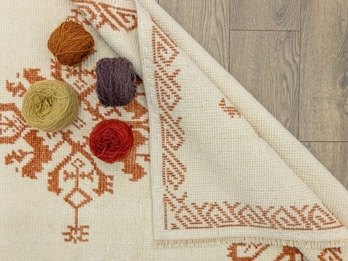 New Turkish Oushak Rug – 4'1" x 6'2" – Hand-Knotted Tribal Medallion Wool Carpet - Picture 12 of 13