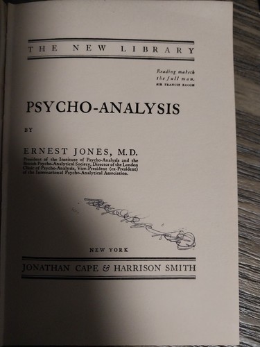 vintage Ernest Jones Psychoanalysis 1929 - Imagen 4 de 8