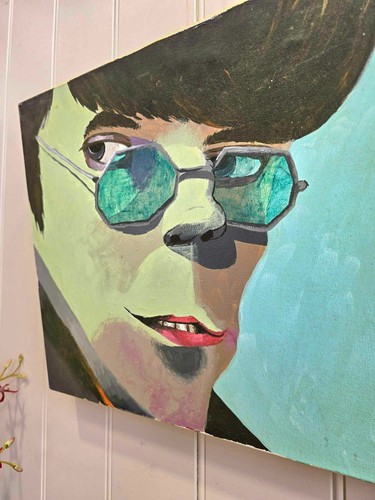 Murdoc Niccals Gorillaz BY Stacey's Mum Portrait Painting Canvas 51x41cm GOSFORD - Picture 2 of 7