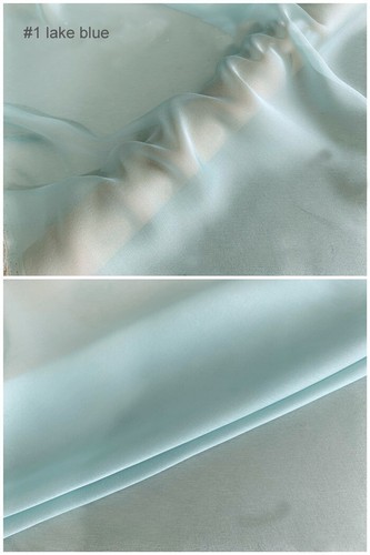 39 Inch X 55 Inch Plain Silk Lining Scarf Material Natural Chiffon Silk Fabric - Picture 10 of 32