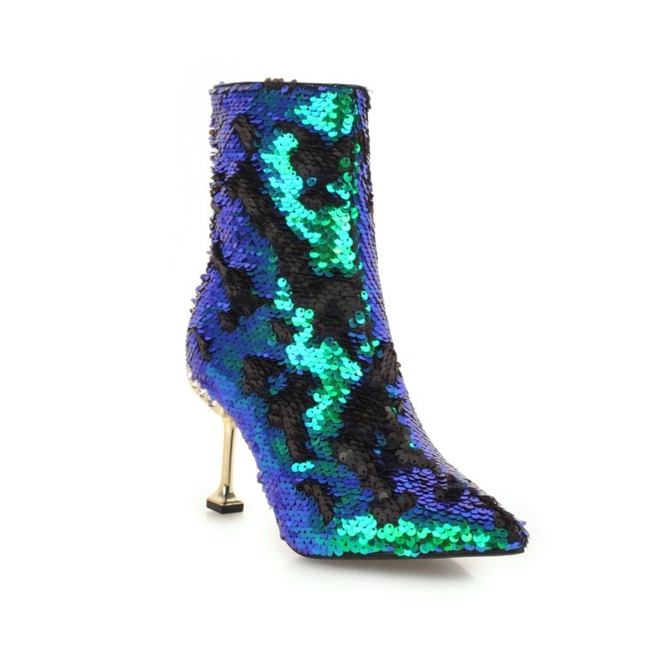 Sexy Women's Sequins Stilettos High Heels shoes Party Ankle Boots Boots Boots Plus Size 780d4a Sexy Women's Sequins Stilettos High Heels shoes Party Ankle Boots Boots Boots Plus Size 780d4a