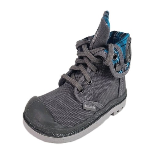 Palladium Toddlers 22353043 Baggy Hi Infants Boots Metal Vapor Canvas Gray Sz 10 - Picture 2 of 9