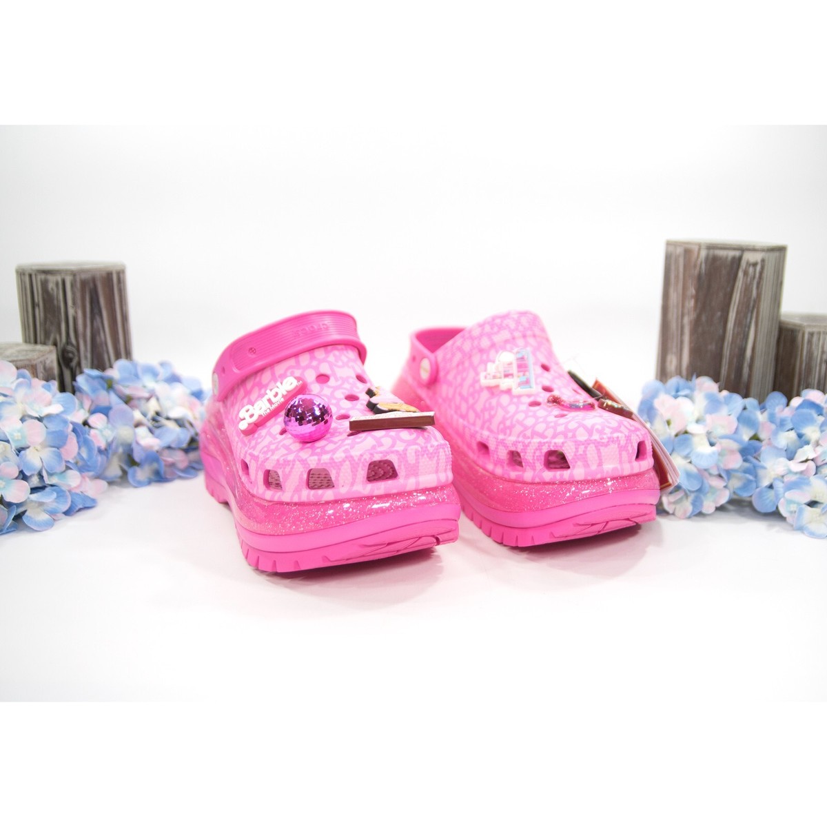Crocs X Barbie The Movie Electric Pink Mega Crush Clog with