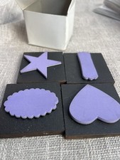 Stampin Up Paper Punch Window Movers  Shapers Set of 4 115953 Black Purple