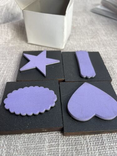 Stampin Up Papierstanzer Fensterbeweger & -former 4er Set 115953 schwarz lila