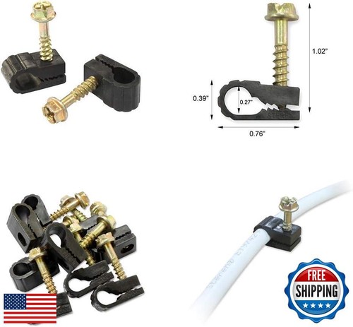 STEREN Coaxial Cable Clips – Versatile Cable Holders for Siding, Desk, and TV - Photo 4/5