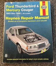 Haynes Repair Manual 1983-1988 Ford Thunderbird Mercury Cougar 36082