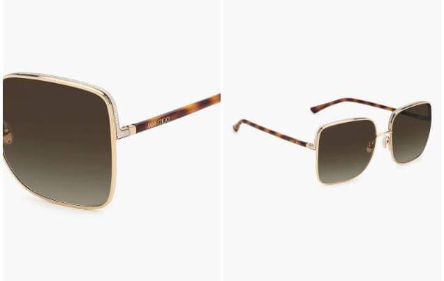 Jimmy Choo Aliana 59mm Square Sunglasses Polished metal  display picture 2