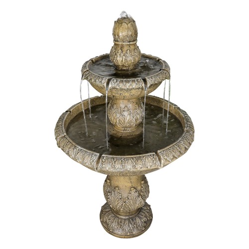 3-Tiere Retro Outdoor Water Fountains Garden Patio Decor Concrete Statu Ornament - 第 7/9 張圖片
