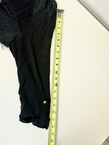 Tart Collections Black Jacket Women’s M Gold Asymmetrical Zip Belted Moto NWT - Picture 8 of 15