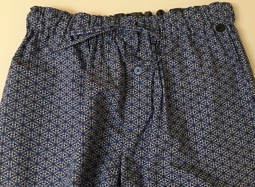HANRO MENS COTTON Harvey Tile Graphic Flower Print Lounge Short NWT 5685 Blue XL - Picture 3 of 7