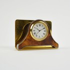 Quartz Table Clock With Letter Tray - Letter Holder - Vintage Desk Clock - Japan