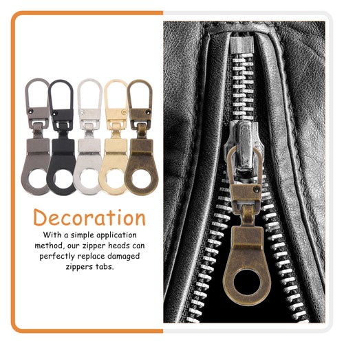 10pcs Luggage Zipper Pulls Replacement Slider for Luggage Clothing Backpacks - Bild 3 von 12