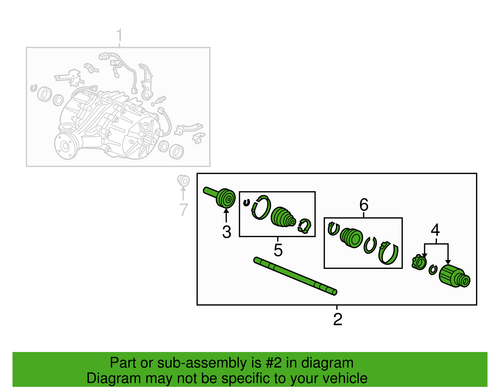 Honda 42310-TG7-A02 Rear, RH Axle Assembly Passport, Pilot New, Genuine - Picture 1 of 2