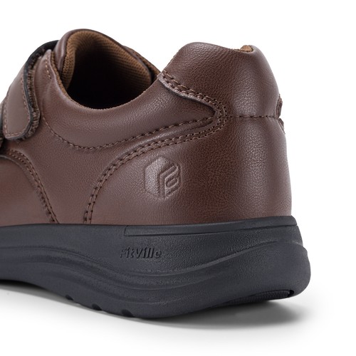 FitVille Women Dress Shoes Casual Leather Oxford Shoes Walking Slip on w/ Straps - Picture 55 of 67