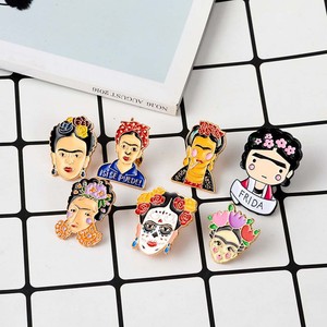Cute-artoon-Frida-Kahlo-Mexican-Jewelry-Brooch-Badge-Lapel-Enamel-Pins-Broches