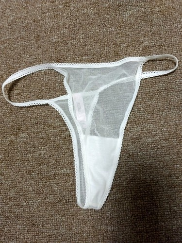 Victoria's Secret Vintage sehr süßer Netz-String-Tanga klein weiß neu ohne Etikett - Bild 2 von 5