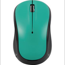 Microsoft Jasco Teal Mini Wireless Mouse 2.4GHz USB Optical Ergonomic PC Mac