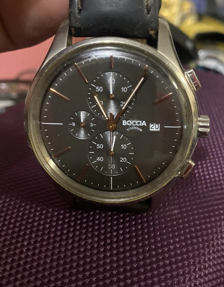 Хронограф BOCCIA титановые мужские часы - Изображение 2 из 4
