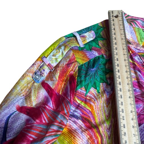 Desigual Multicolour Shirt Size L Floral Boho Print Long Sleeve Statement - Bild 9 von 9
