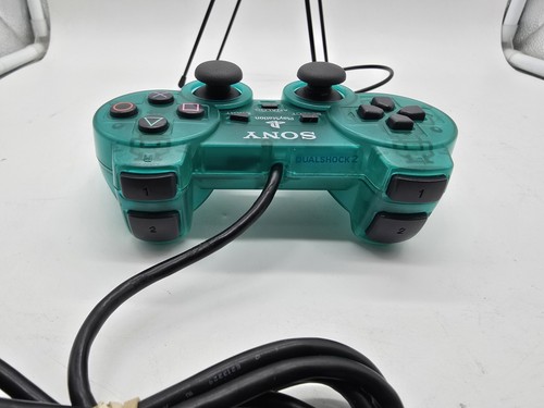 Sony PlayStation 2 PS2 Emerald Green Clear Dualshock Controller - Tested Oem - Picture 5 of 7