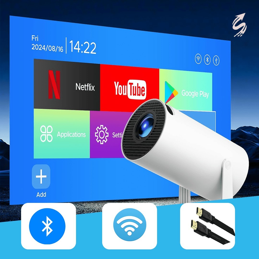 Projecteur Magcubique HY300 Pro 8K anti-saccade grâce au Wifi 6 et Android 14