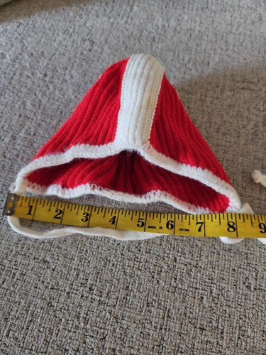 Vintage All American Football Helmet Baby Bonnet Knitted Hat Photo Prop - Picture 5 of 6