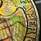 1964 25c Silver Washington Quarter - PQ Rainbow Toning - SKU-Z5865