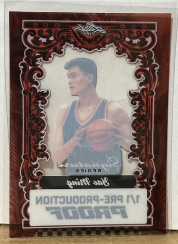 Yao Ming 2025 Leaf Signature #1/1 Pre-Production Proof Blank Back Red SP RARE - Picture 2 of 2