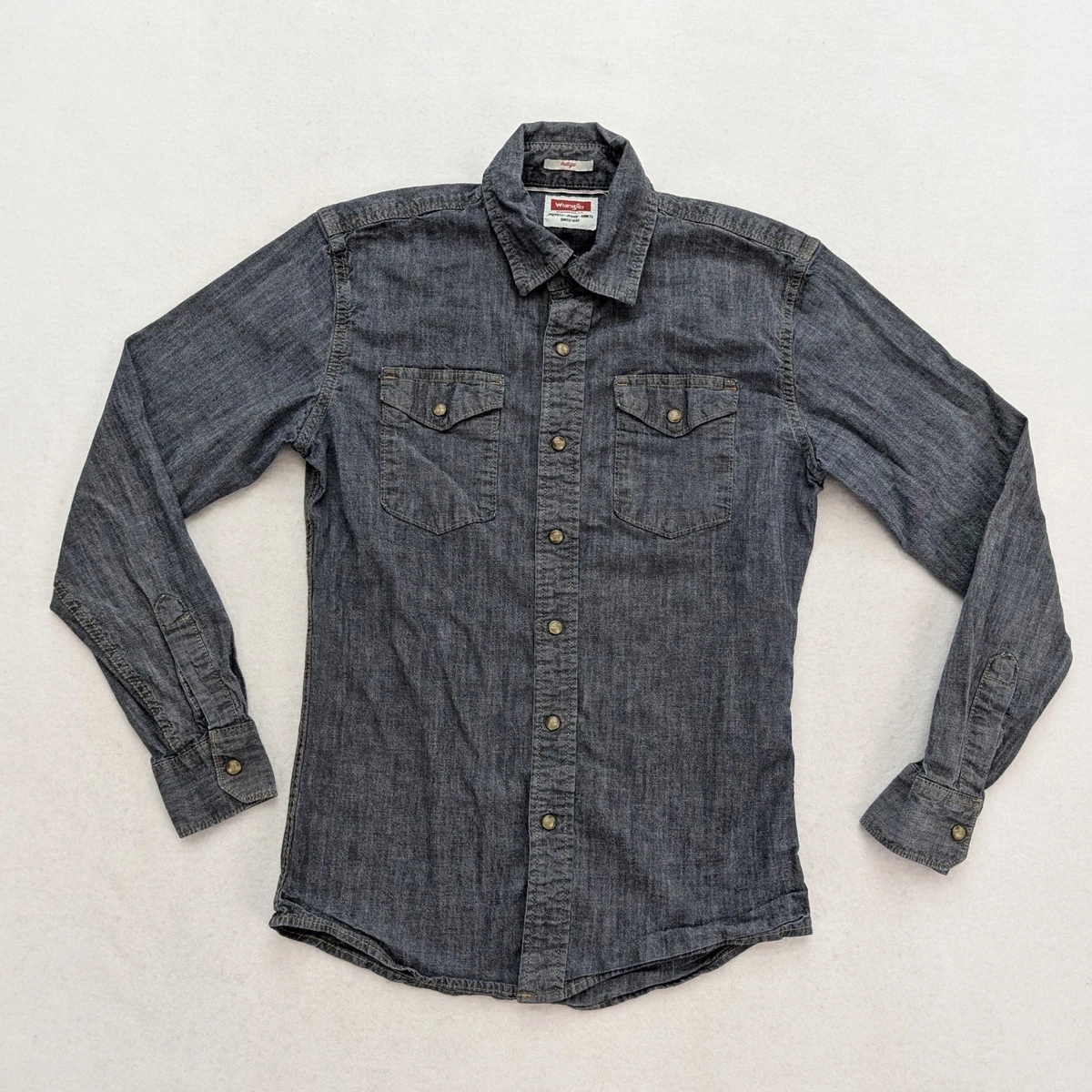 Wrangler Denim Long Sleeve Casual Button-Down Shirts for Men for sale - eBay Wrangler Denim Long Sleeve Casual Button-Down Shirts for Men for sale - eBay