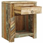 vidaXL End Table Antique-Style Cabinet, 17.7x13x21.7 Inches Solid Reclaimed Wood